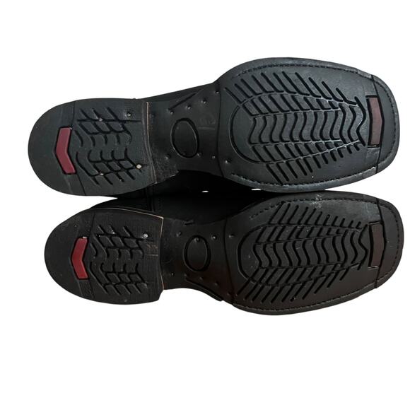 La Sierra Leather Square Toe Embroidered Western Boots Size 8 - Picture 7 of 14